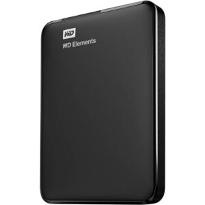هارد اکسترنال قابل حمل برند وسترن دیجیتال مدل WD-Elements ظرفیت 1 ترابایت مشکی