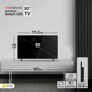 تلویزیون ال ای دی هوشمند دوو مدل DSL-50SU1700 سایز 50 اینچ