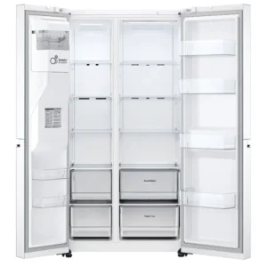 یخچال فریزر ال جی سفید ساید بای ساید دو درب 30 فوت مدل GC-J257SQSV با 24ماه گارانتی گلدن ای تی سرویس (ضمانت اصالت کالا) + 12 ماه بیمه شرکتی