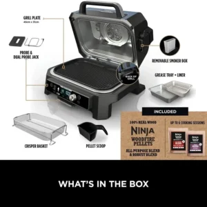 گریل باربیکیو برقی نینجا مدل Pro OG901 با 24ماه گارانتی گلدن ای تی سرویس (ضمانت اصالت کالا) + 12 ماه بیمه شرکتی