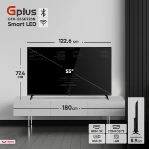 تلویزیون  ال ای دی هوشمند جی پلاس 55 اینچ  مدل GTV-55SU728N