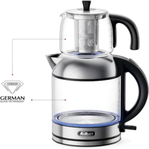 چای ساز فلر مشکی مدل TS288گارانتی 24 ماهه طلایی امیتیس سرویس (ضمانت اصالت کالا) + 12 ماه بیمه شرکتی